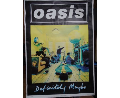 DEFINITELY MAYBE (1994) - OASIS - Bus Stop Poster for the debut critically and commercially acclaimed studio album by the ban