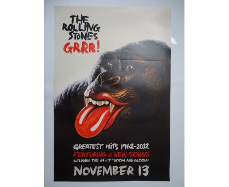 ROLLING STONES: GRRR!  - 2012  'GREATEST HITS' Album - A promotional poster for the 50th anniversary, three disc, 50 track co