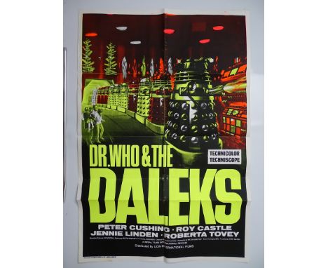 DR. WHO AND THE DALEKS (1965) - Later release - British One Sheet Film Poster (27” x 40” – 68.5 x 101.5 cm) - Folded (as issu