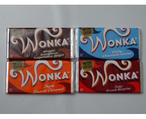 CHARLIE AND THE CHOCOLATE FACTORY (2005) - A Set of 4 original production used WONKA bars from the movie directed by Tim Burt