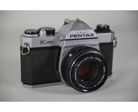 Pentax Asahi K1000 35mm Film Camera - Shutter Sometimes Gets Stuck, Clear View Finder, Lens with Fungus Present, UntestedPent