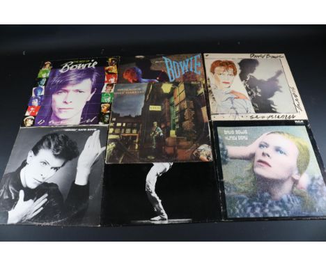Bowie 7 LPs Collection: SF8287 LSP4702 Ziggy Stardust (First Print) - VG (Uncleaned, Light Scratches), Hunky Dory - VG (Uncle