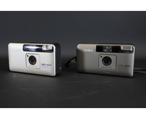 Konica Big Mini BM-201 35mm point and shoot cameras (Set of 2) - Tested, Both Fully Functional, Film Required for Shooting, V