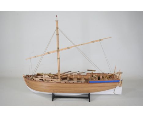 Panart Armed Pinnace Lancia Armata 1803 Wooden Ship Kit Scale 1:16 - part completed.This wooden ship kit, the Panart Armed Pi