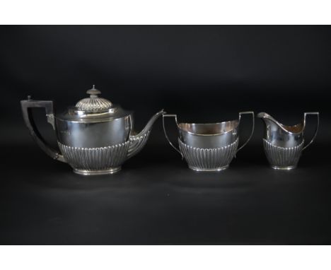 Victorian Silver Tea Service: Teapot, Milk Jug, and Sugar BowlTeapot:- Weight: 736 grams (including handle)- Hallmarked- Date