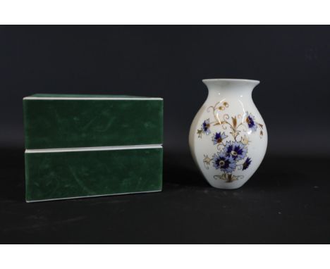 Hungarian Zsolnay Handmade Porcelain Vase from the 1990'sThis is a beautiful handmade porcelain vase by Zsolnay, a renowned H