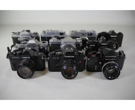 10 Vintage Film Cameras: Ideal for Parts or Repairs - Centon K100, Chinon CE-5, Miranda No. 668932, Miranda Camera Co No. 680