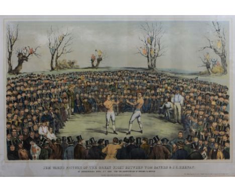 AFTER JAMES WARD 'Jen Ward's Picture of the Great Fight between Tom Sayers and J.C. Heenan', pub by F.R. Scofield, Brixton, l