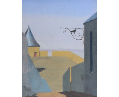 ROSALIE WINIFRED THURSTON (1905-1991) 'Sunshine and Shadow, Mont St. Michel', signed, watercolour and body-colour, 20 x 34cm;