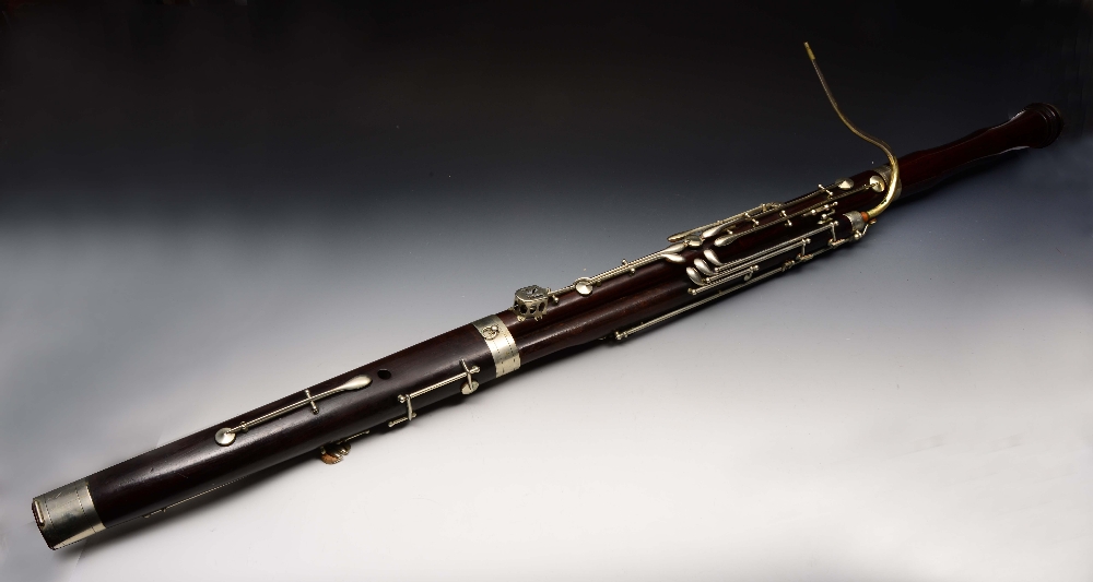 A LATE 19TH/EARLY 20TH CENTURY BASSOON made by Mahillon & Co, French