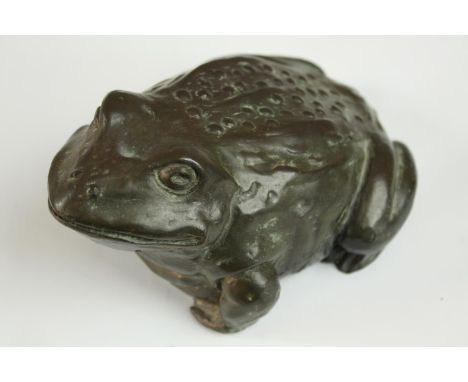 Donald Greig, (1916 - 2009), British, bronze toad, signed and numbered 9/50, dated 2003. L.18cm. 