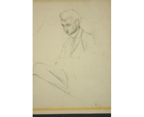 Frank Lewis Emanuel (1865-1948, British), portrait of a gentleman, pencil drawing on paper, initialled and framed. H.20 W.18c