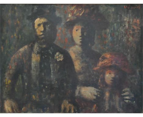 Sylvain Vigny (French 1903-1970), "Family portrait", oil on canvas, signed upper right, framed 50 cm x 66 cm.