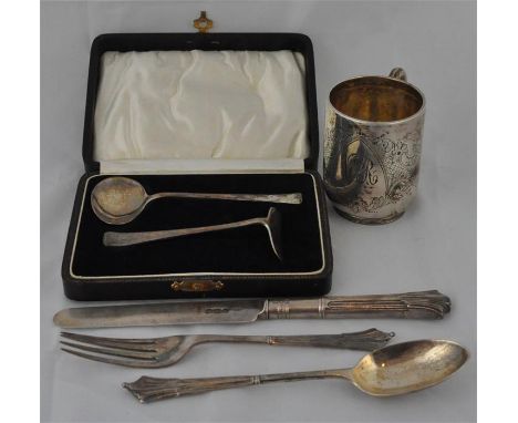 An Edwardian&nbsp;silver christening mug, by George Maudsley Jackson &amp; David Landsborough Fullerton, London 1903, of trad
