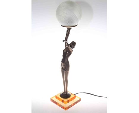 Art Deco style figure lamp