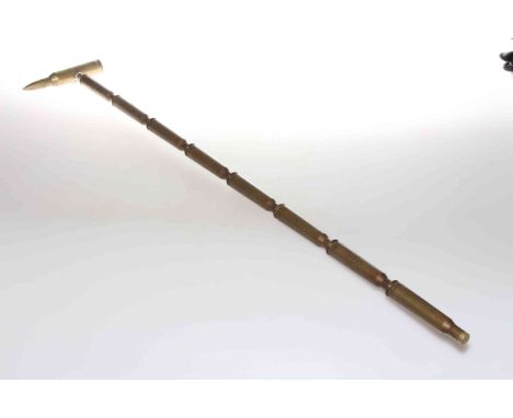 Trench art walking stick