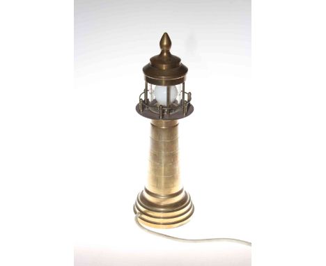 Brass lighthouse table lamp
