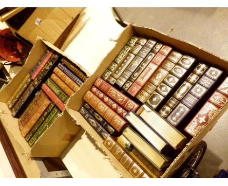 Large quantity of leather bound vintage books
