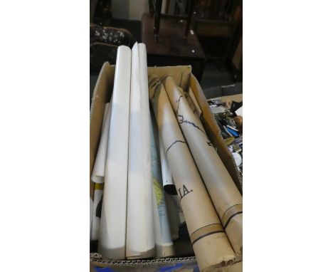 A Box Containing Various Ordnance Survey and other Maps, Printed Ephemera Etc 
