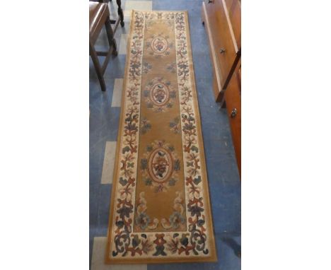 A Patterned Woollen Runner, 232x60cms 