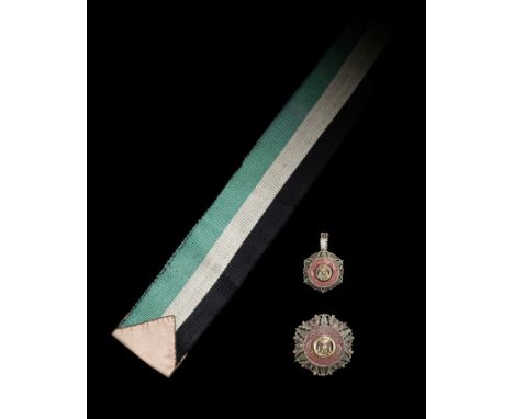 The Order of Al Nahda, First Class, star, badge and sash awarded to Lord Headley on completion of the Hajj in 1923 Mecca, cir