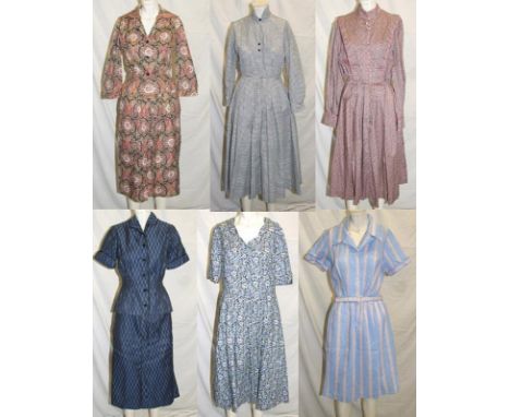 Ladies Vintage Dresses incl. Origin cotton pink floral prairie style labelled size 16, Laura Ashley blue floral labelled size