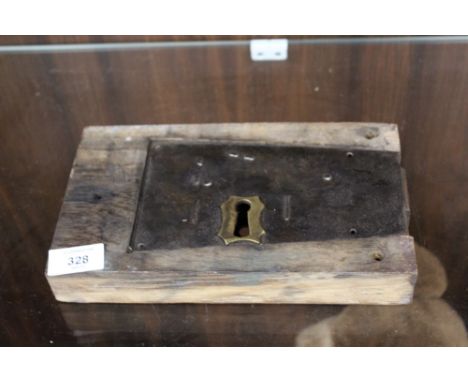 A LARGE VINTAGE LOCK