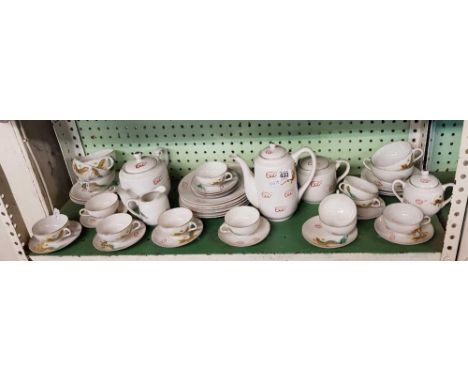 SHELF OF ORIENTAL TEA WARE