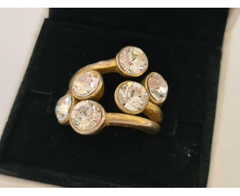 PILGRIM RING SET WITH WHITE STONES