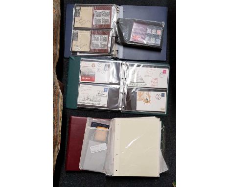 BOX CONTAINING 2 ALBUMS OF COIN FDC'S PRE-DECIMAL PRESENTATION PAGES CONCORDE & RAF 90 & 70TH ANNIVERSARY FDC'S & SOME STAMP 