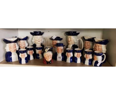 SHELF OF TOBY JUGS