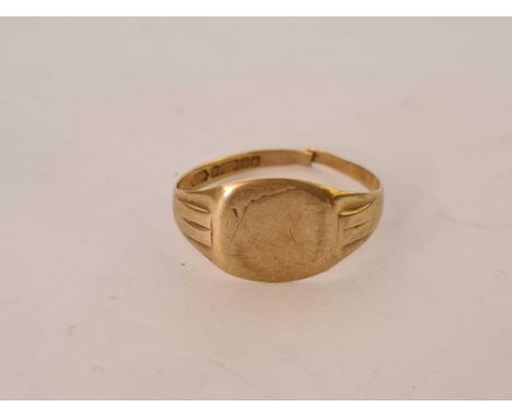 9ct SCRAP GOLD SIGNET RING, 2.7g