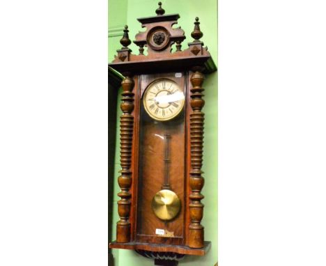 A Vienna type striking wall clock 