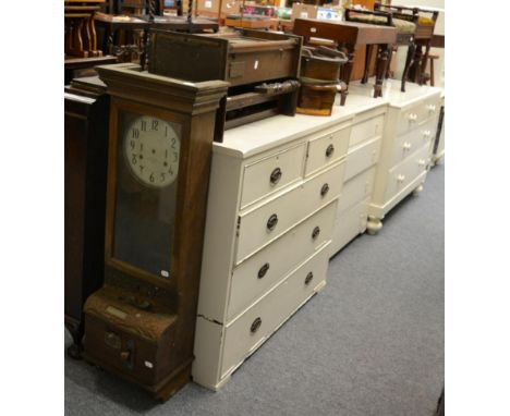 Time recording machine and four wall clock cases 