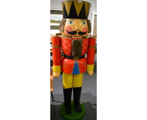 A full size wooden soldier from the Nutcracker, made in Germany, previously displayed at Christmas Angel in York