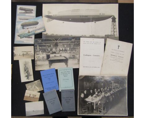 (DIRIGIBLES, PULHAM PIGS, R101), collection early 20th century airship ephemera, RNAS Pulham interest including manuscript ac