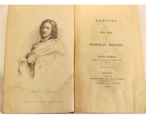 LADY MARIA (DUNDAS) GRAHAM CALLCOTT: MEMOIRS OF THE LIFE OF NICHOLAS POUSSIN, London and Edinburgh, 1820, 1st edition, engrav