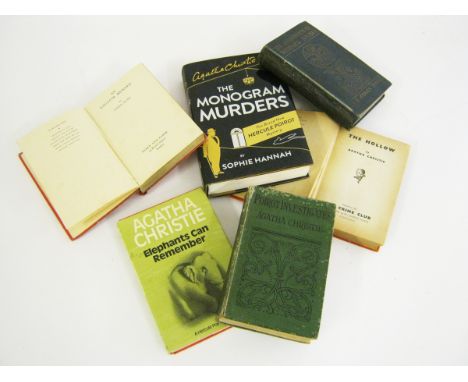 AGATHA CHRISTIE, 3 titles: ELEPHANTS CAN REMEMBER, London, 1972, 1st edition, original cloth, dust-wrapper; THE HOLLOW, Londo