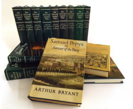 R C LATHAM & W MATTHEWS (EDITED): THE DIARY OF SAMUEL PEPYS, 1971-1983, 11 volumes, volumes 1-3 reprints, volumes 4-11 1st ed