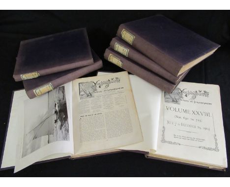 THE YACHTSMAN, January 1 1903 - July 2 1908, volume 25 number 611 - volume 35 number 898, rebound in 7 volumes, profusely ill