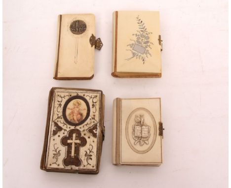 LIVRO ABREVIADO DA MISSA E DA CONFISSAO E OUTRAS ORACOES, Paris, Laplace, Sanchez circa 1900, ivorine boards, top board with 