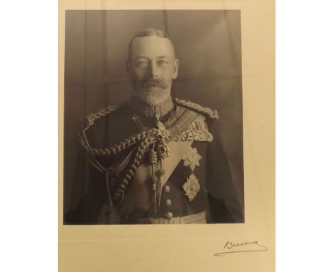 BASSANO LIMITED, an early 20th century platinum print photograph of King George V (1865-1936), circa 1910-1936, half-length p