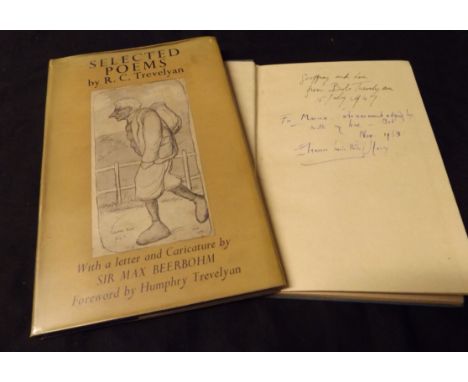 R C TREVELYAN: 2 titles: FROM THE SHIFFOLDS, London, The Hogarth Press, 1947, 1st edition, signed and inscribed, original clo