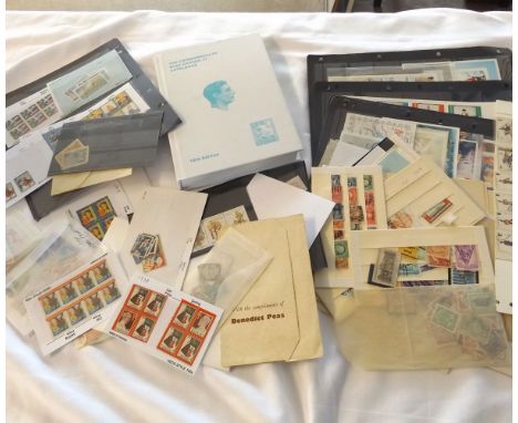 Packet: small Mint and used mainly modern World stamps plus Murray Payne Commonwealth King George VI stamp catalogue 2018th e