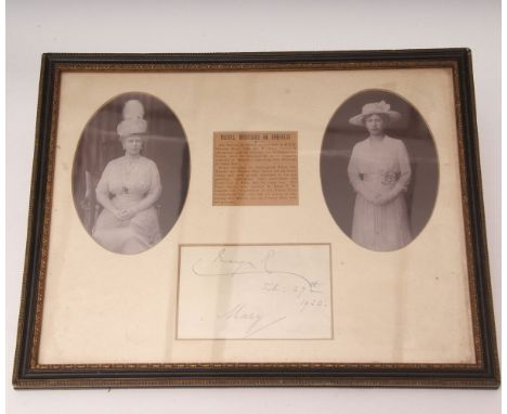 MARY OF TECK, QUEEN CONSORT AND WIFE OF KING GEORGE V (1867-1953) AND MARY, PRINCESS ROYAL AND COUNTESS OF HAREWOOD (1897-196