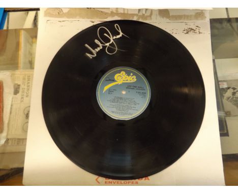 MICHAEL JACKSON (1958-2009) signed LP: OFF THE WALL, 1979, 33 1/3 rpm, signed by Michael Jackson in silver marker pen to the 