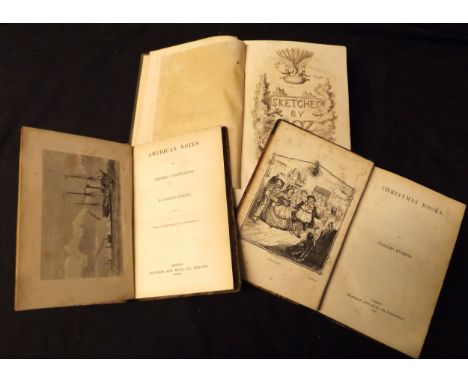 CHARLES DICKENS: 3 titles: AMERICAN NOTES FOR GENERAL CIRCULATION, London, Chapman & Hall, 1850, contemporary half calf worn;
