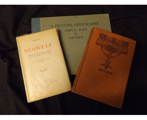 ANNIE WINIFRED ELLERMAN "BRYHER": 3 titles: DEVELOPMENT, London, Constable, 1920, 1st edition, author's first novel, original