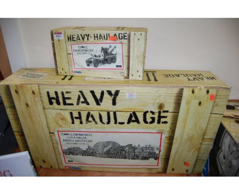 Two boxes Corgi heavy haulage 1/50 scale diecasts to inc. Ref Nos. CC12306, and CC12305
