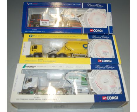 Three various boxed Corgi 1/50 scale Hauliers of Reknown road transport diecast vehicles to include Ref. No. CC12010, CC12709